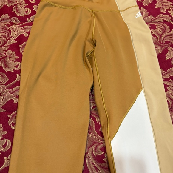 Adidas Leggings Gold & Yellow Women's S - Picture 3 of 6